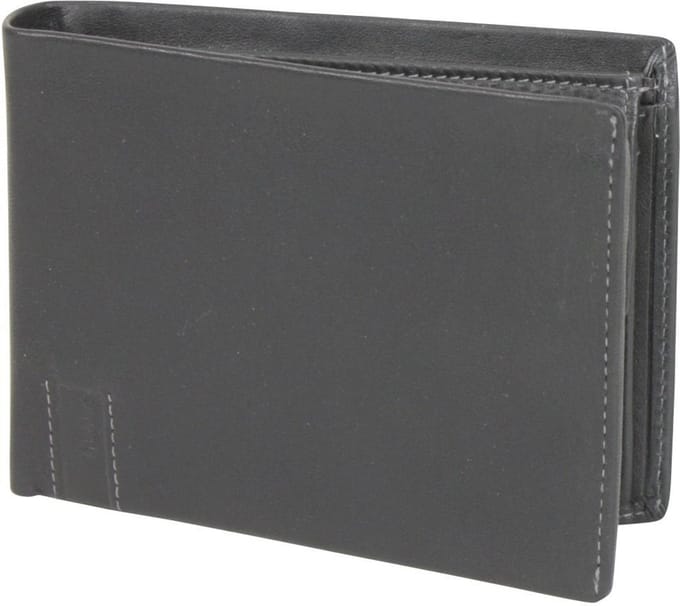Maître Speciale make-up portemonnee leer 12 cm - Jongens - Horizontaal - schwarz