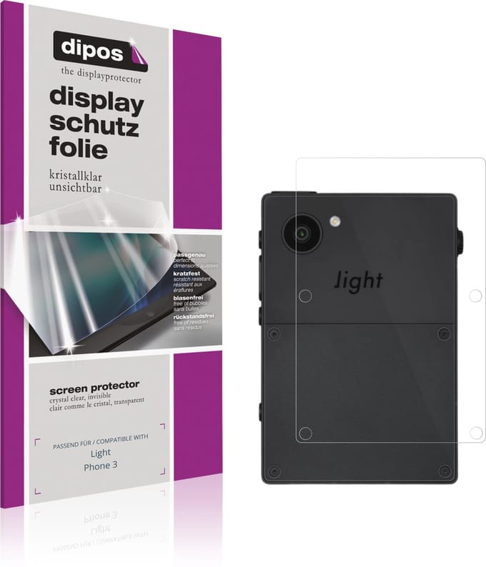 dipos – 4x Beschermfolie geschikt voor Light Phone 3 Rückseite | Krasbestendige & heldere Screenprotector Ultra-Thin