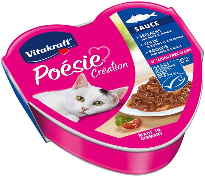 Vitakraft Kattenvoer In Saus Koolvis - Pasta - Tomatensaus 85 gr