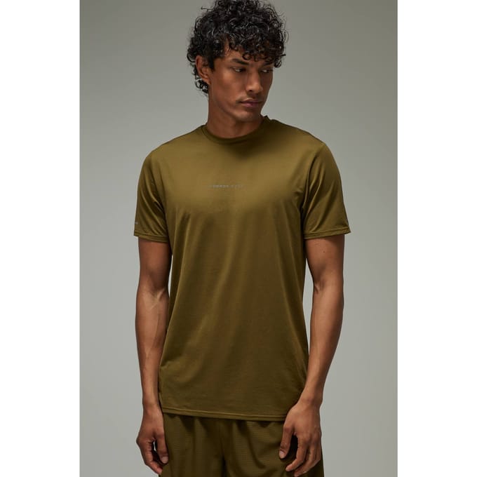 Gewoon Tempo Hardloop Regular Fit T-shirt | Olive | Size Medium