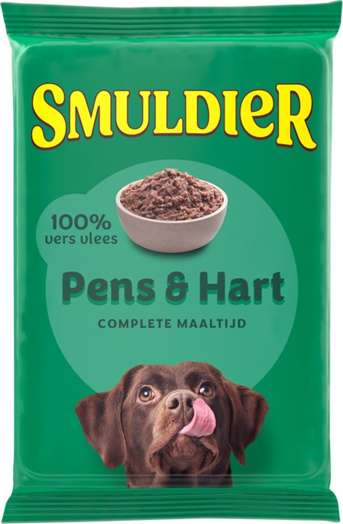 Smuldier Pens&Hart 400g | 24 st. | compleet | diepvries hondenvoer | vers vlees