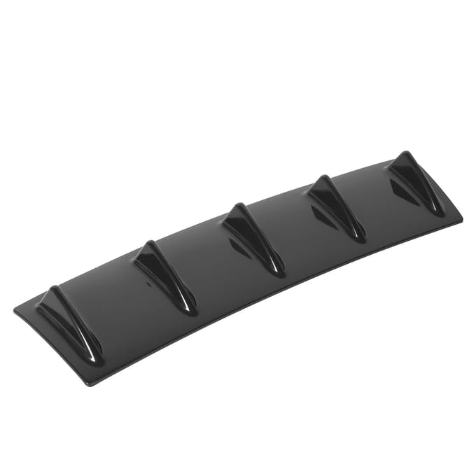 Achterbumperlip Diffuser Spoiler Weerbestendig Glanzend Zwart Universeel voor Auto Modificatie 5 Vinnen gray