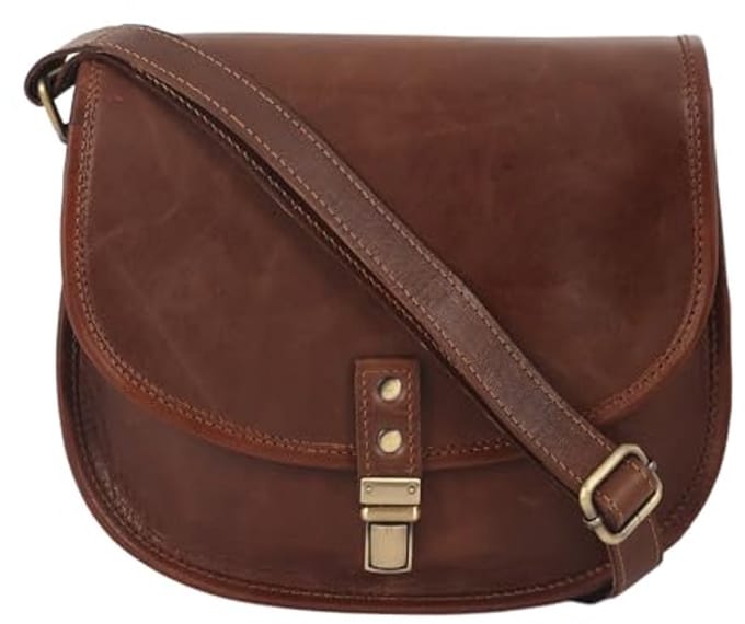 Dames Echt Leren Crossbody Schoudertas - Boho Chic Reistas
