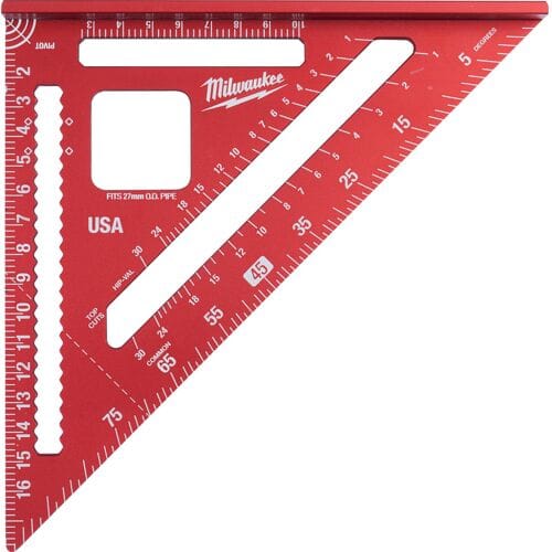 Milwaukee Meetdriehoek - Metrisch - 18 cm - Rood