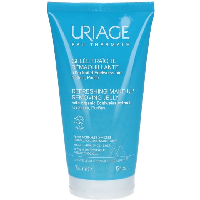 Uriage Refreshing Make-up Removing Jelly with Organic Edelweiss Extract Normal to Combination Skin 150 Gelei