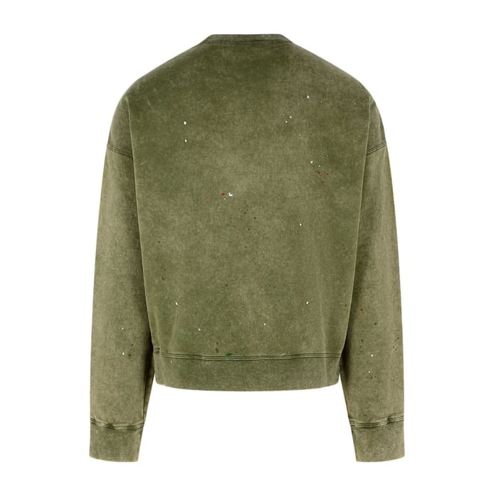 Dsquared2 Bros Est 1964 Design Cypro Fit Militair Groene Sweatshirt