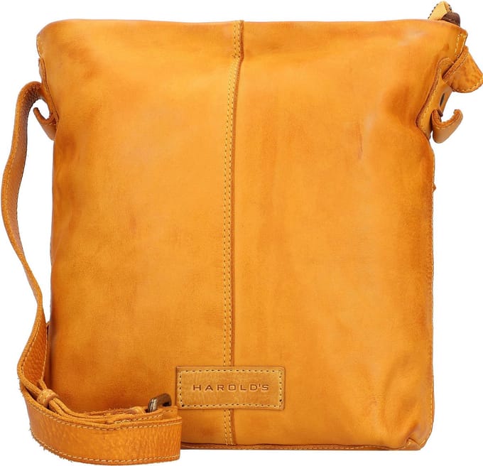 HAROLD'S Leren Schoudertas Submarine Crossbag Cognac Bruine