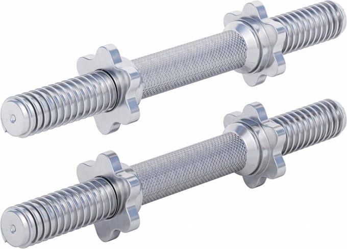 Gorilla Sports Halterstangen - Dumbbell stang - Set van 2 - 42 cm - 30 mm