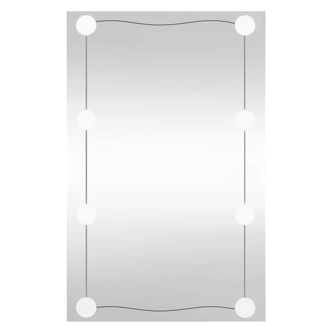 vidaXL - Wandspiegel - met - LED's - rechthoekig - 50x80 - cm - glas