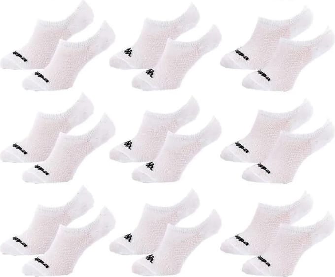 Kappa kousenvoetjes invisible dames wit 9 paar maat 36/41