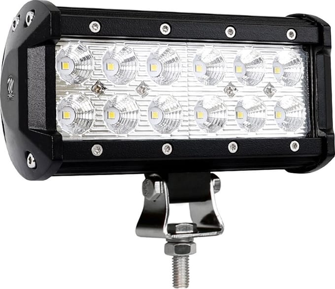 M-Tech LED Lichtbalk - dubbele rij - rechte vorm - 36W - 2400 Lumen