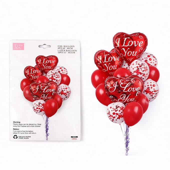 ballonnen set -16 I Love You