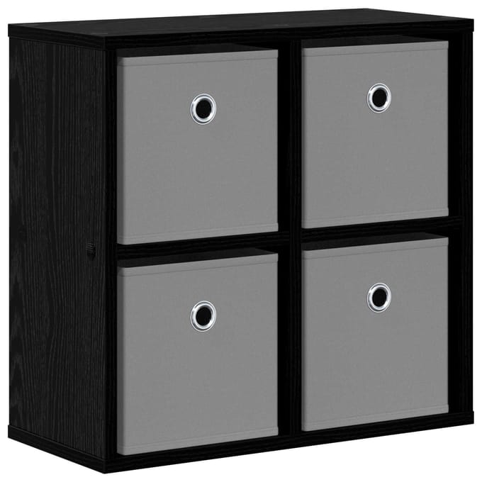vidaXL - Dressoir - Zwart - Eiken - 49,5 - x - 22 - x - 47 - cm