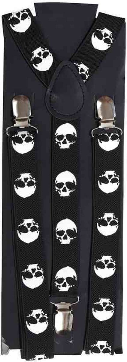 Banned - Skull Slim Bretels - Zwart