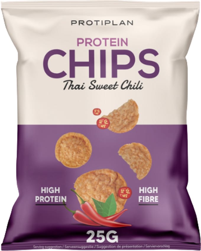 Protiplan - Protein Chips Thai Sweet Chili - 12 stuks - 12 x 30 g - Low carb snack