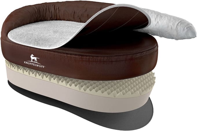 Knuffelwuff orthopedisch hondenbed Jessy M-L 100 x 65cm bruin