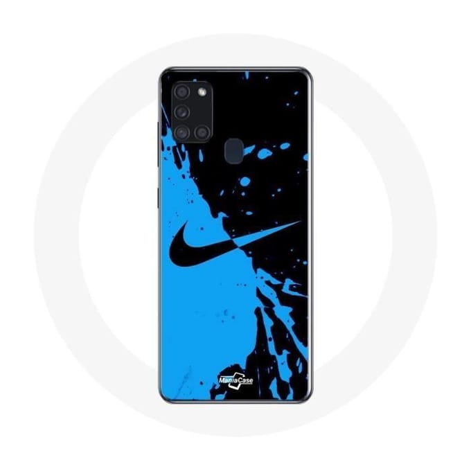 Coque Samsung Galaxy A21S Nike Logo Bleu et Noir