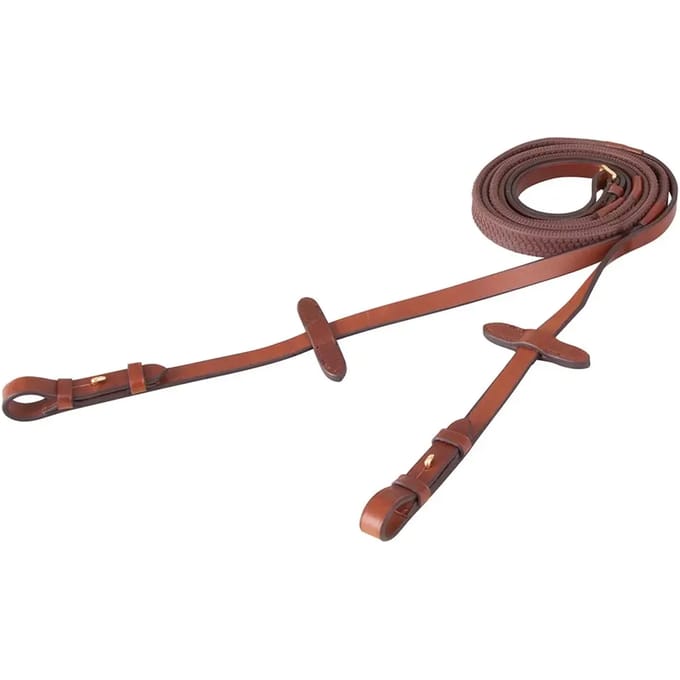 Ronde rubberen teugels met blinde lus BR Equitation Eventa Pro Grip