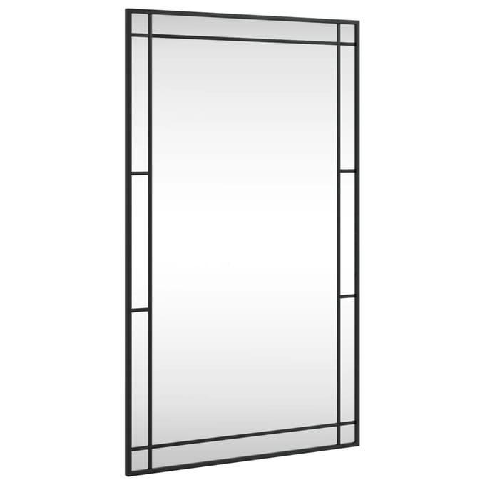 vidaXL - Wandspiegel - rechthoekig - 60x100 - cm - ijzer - zwart