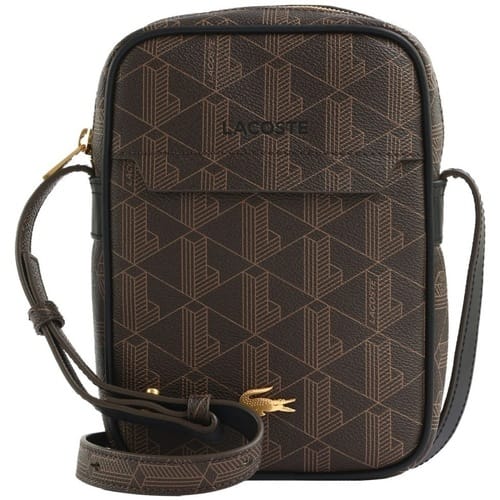 Lacoste The Blend - Schoudertas 21.5 cm (mono slate black shitake)
