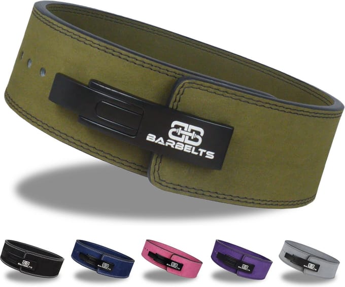 Barbelts Lever belt groen - powerlift riem - S
