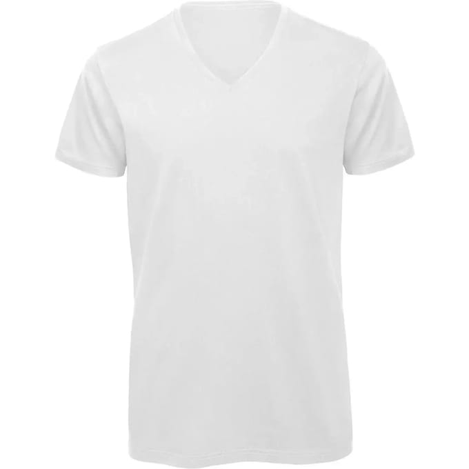 Senvi V-hals T-shirt 5 Pack 100% Katoen (Biologisch) Wit - L