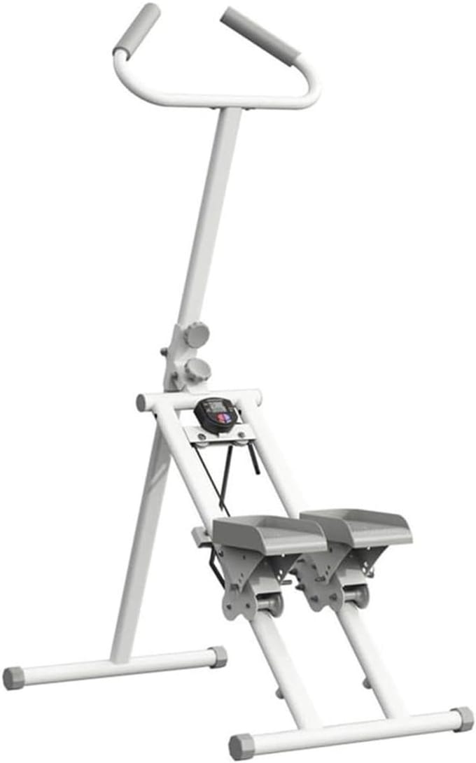 Hometrainer Stepper - Cardio Machine - Thuis Trainen - Inklapbaar Ontwerp - 150 cm Hoog - Wit