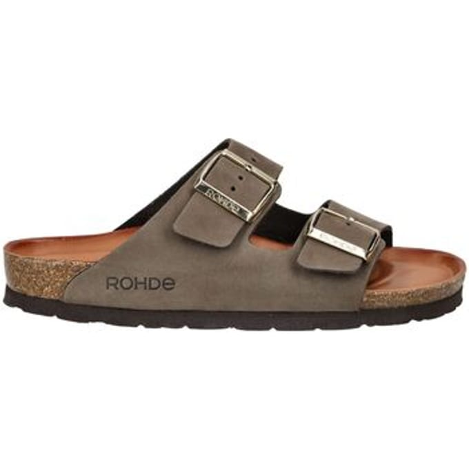 Rohde Alba mules damesslippers sandalen leer 565014 mokka