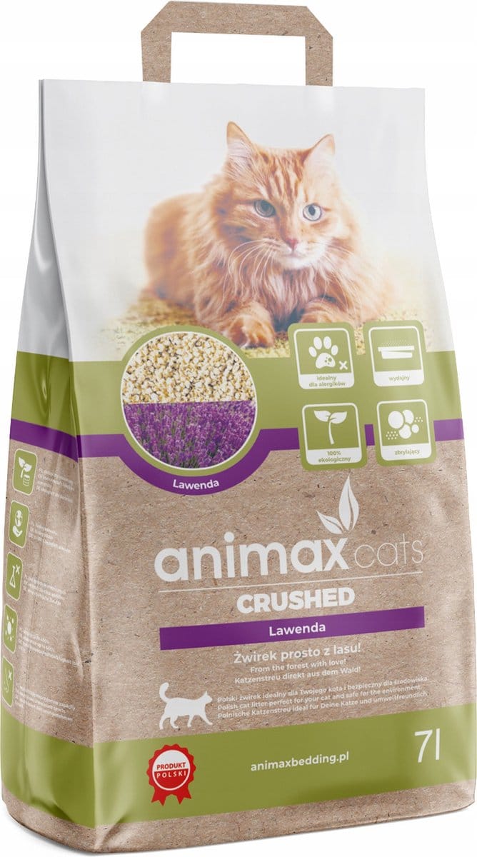 Animax - Kattenbakvulling - Klonterende strooisel - lavendel - geplet, 7 liter