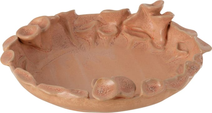J-Line schaal Ibiza Rond - keramiek - roze/oranje - small