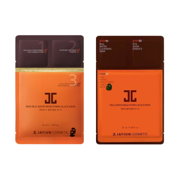 JAYJUN - New Real Water Brightening Black Mask - 10stukken