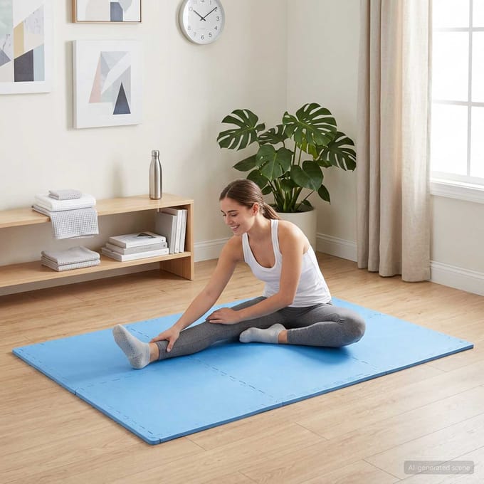 vidaXL - Vloermatten - 40 - st - Blauw - 14,4 - m² - EVA - Schuim