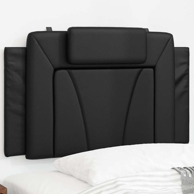 vidaXL - Hoofdbordkussen - "Viana" - 80 - cm - kunstleer - zwart