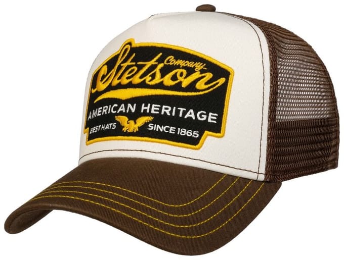 Stetson Cap - Trucker Cap American Heritage - bruin-wit