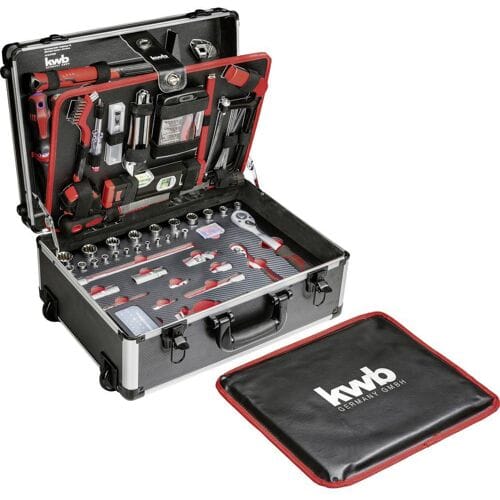 KWB Gereedschapskoffer 175-delig in Aluminium-case met Trolley
