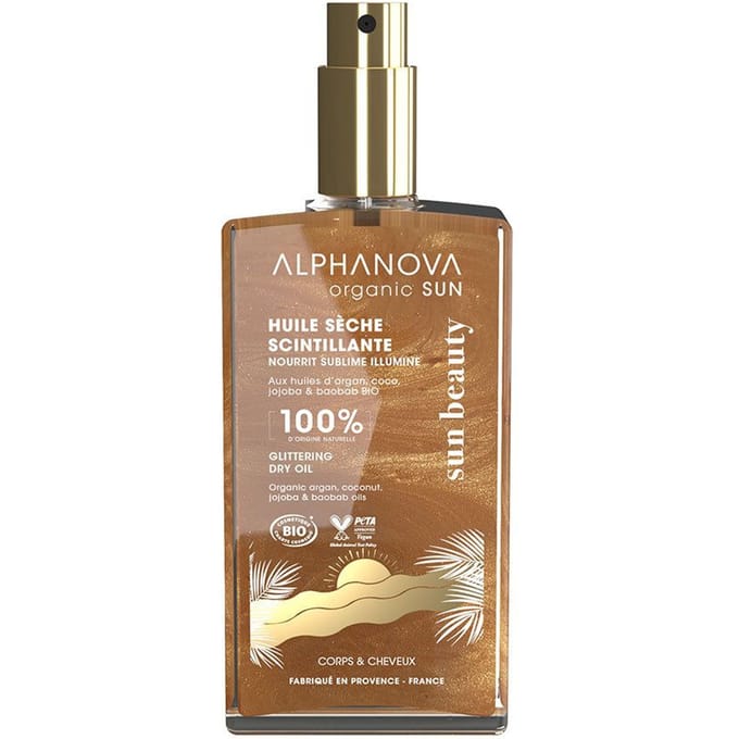 Alphanova Sun Sun glittering dry oil bio 100 Milliliter
