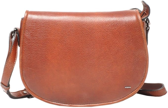 Berba Lucca saddle bag crossbody tas cognac