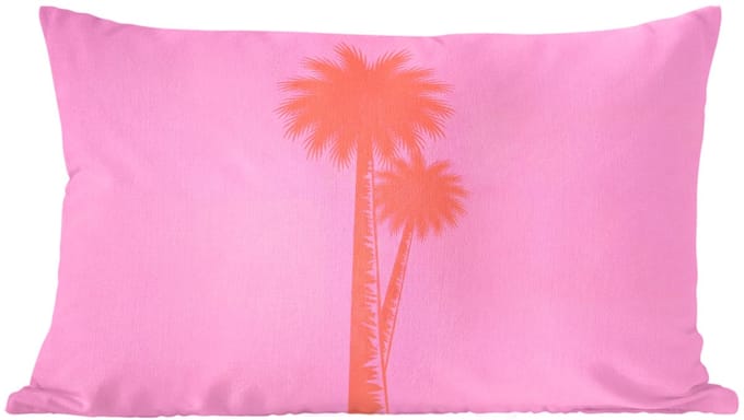 Sierkussens - Kussentjes Woonkamer - 60x40 cm - Palmbomen - Modern - Roze
