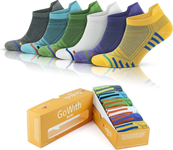 GoWith Bamboe Sneaker Sokken-6 paar-Naadloze Comfort-35-40
