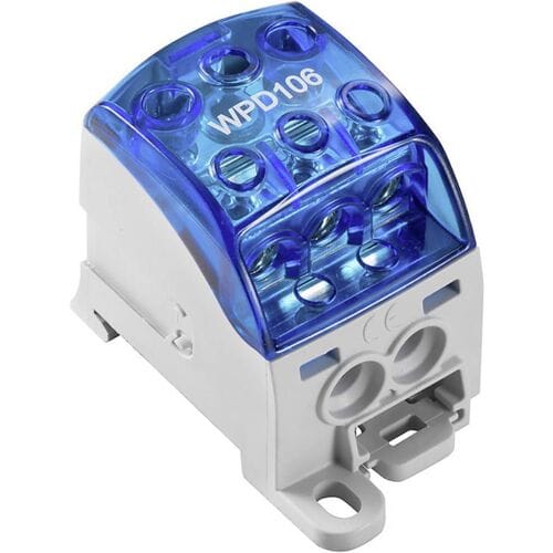 Weidmüller 2518570000 Verdeelblok Schroeven Grijs, Blauw 1 stuk(s)