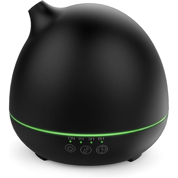 Homgeek 400 ml luchtbevochtiger Aroma etherische olie-diffuser Aromatherapie Automatische uitschakeltimer met 7 black