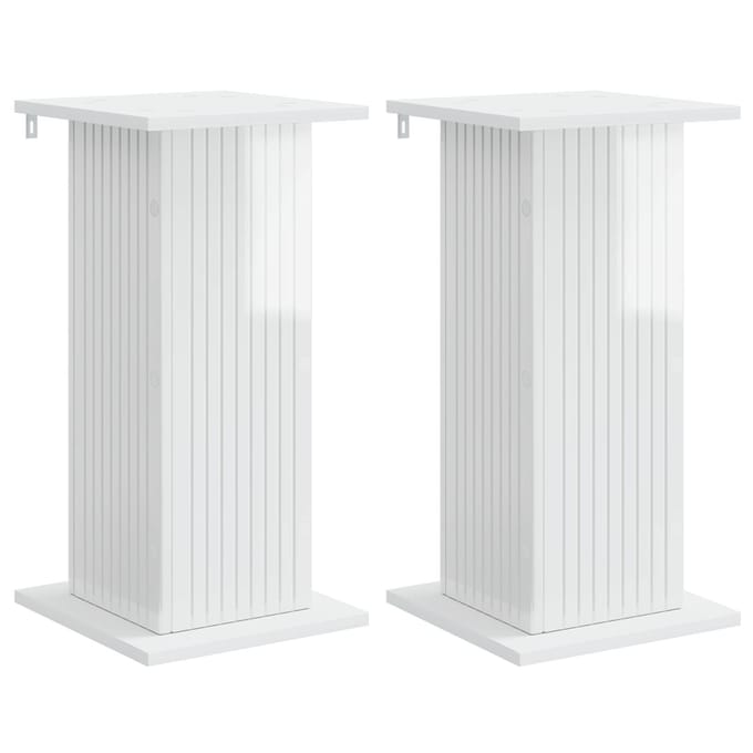 vidaXL - Plantenstand - 2 - st - Hoogglans - Wit - 30,5 - x - 30 - x - 60,5 - cm
