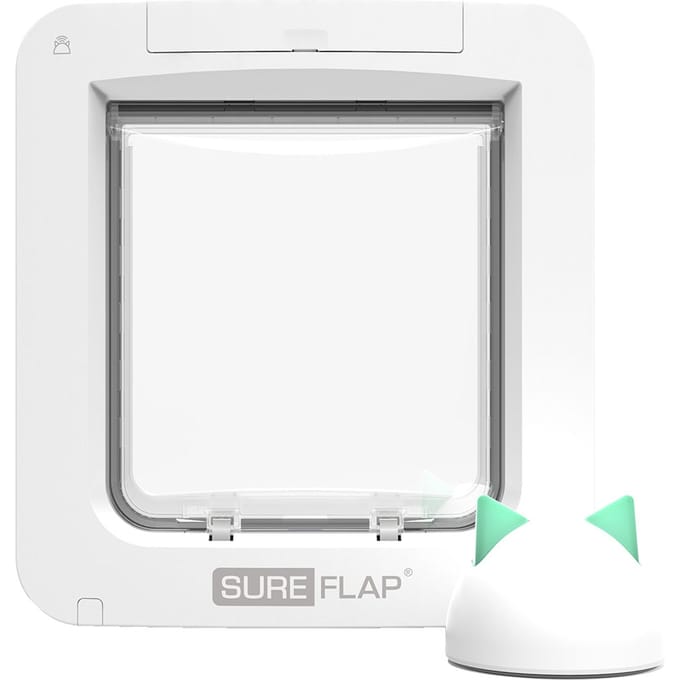 Sureflap Microchip Huisdierluik Connect Bundel - Kattenluik - Hondenluik - Wit - 17 x 17,8 cm