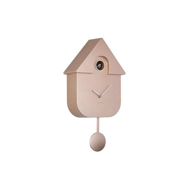Karlsson wandklok modern cuckoo metallic metallic rose gold