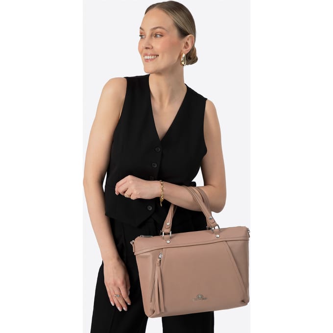 Wittchen - Shopper - Echt Leren Handtas - Beige - Afdankbare Franje