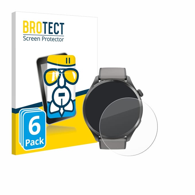 Screenprotector 6 Stuks voor Hama Smartwatch 9000 Beschermglas transparant