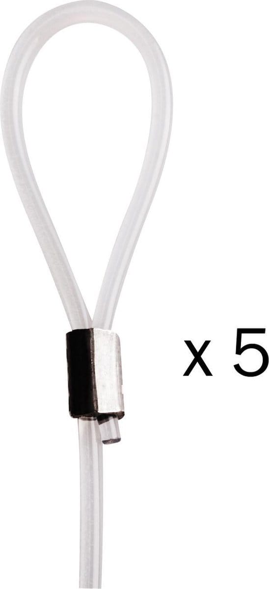 STAS perlon koord met lus (set van 5 stuks) - 100cm