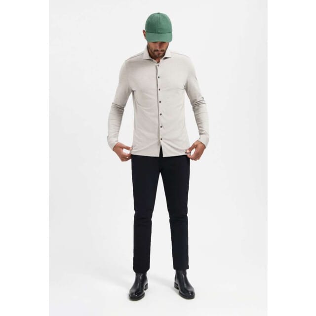 No Excess Shirt jersey melange stretch clay