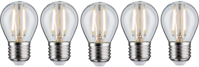Filament 230 V LED-kogellamp E27 5x250lm 5x2,6W 2700K Helder
