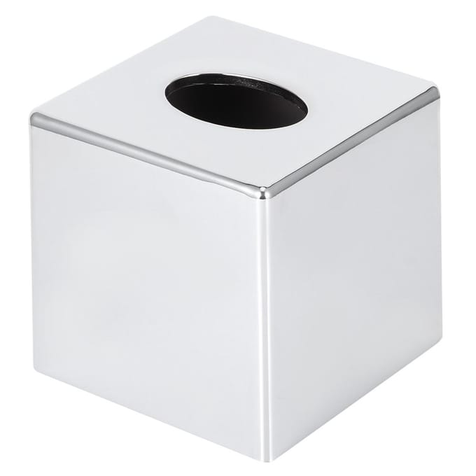Desktop Galvaniseren Toiletrolpapier Tissue Box Houder voor Woonkamer Badkamer Hotel white
